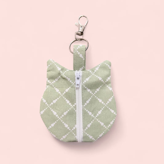 Cat Keychain Wallet - Green