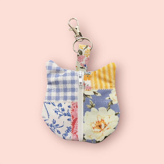 Cat Keychain Wallet - Patchwork