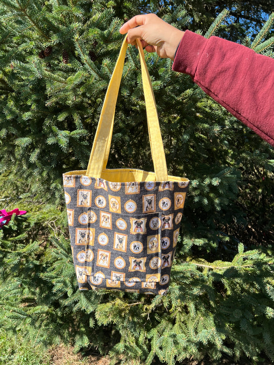 Dog Frames with Bows Tote Bag