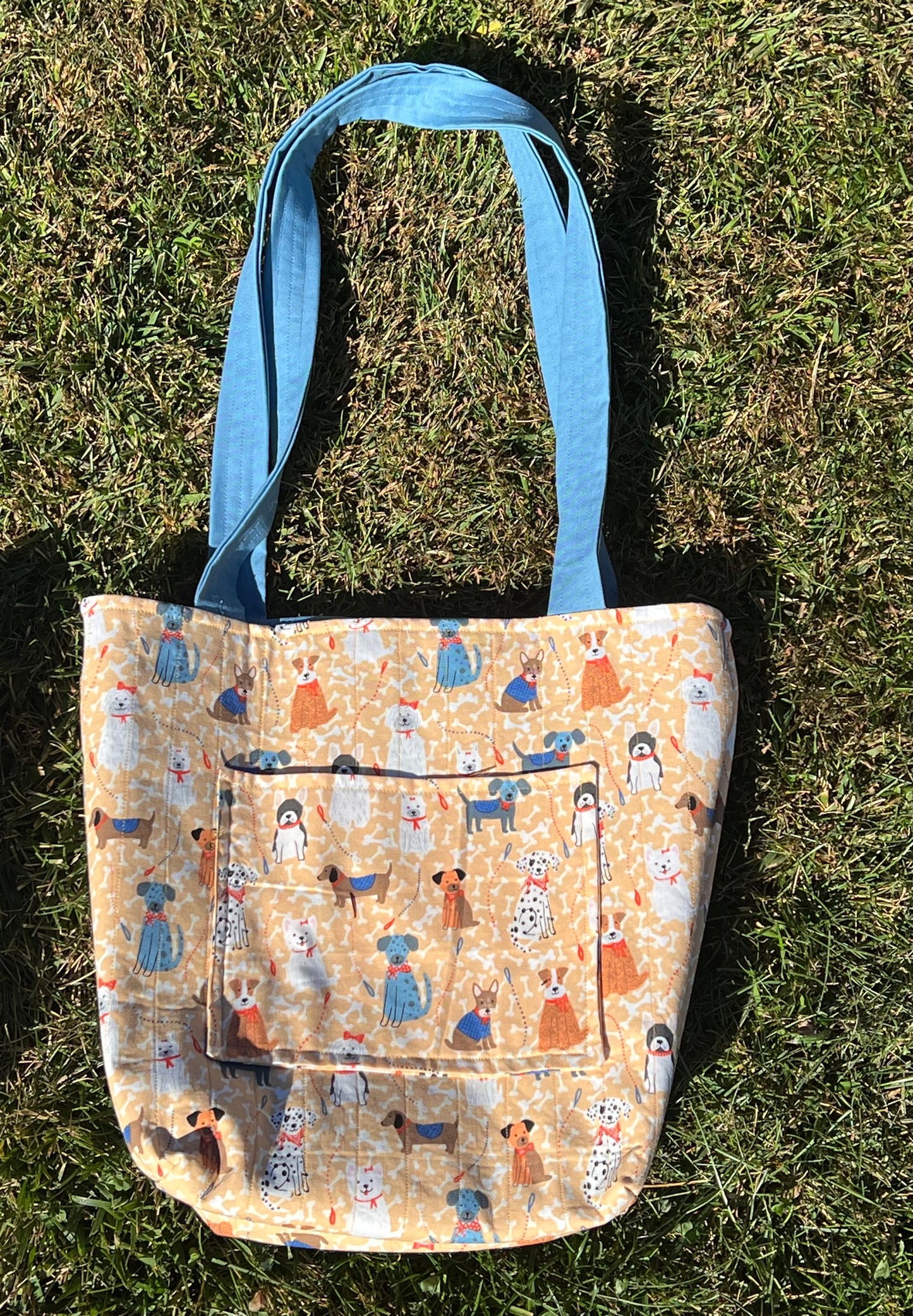 Dogs on Walks with Bows Tote Bag