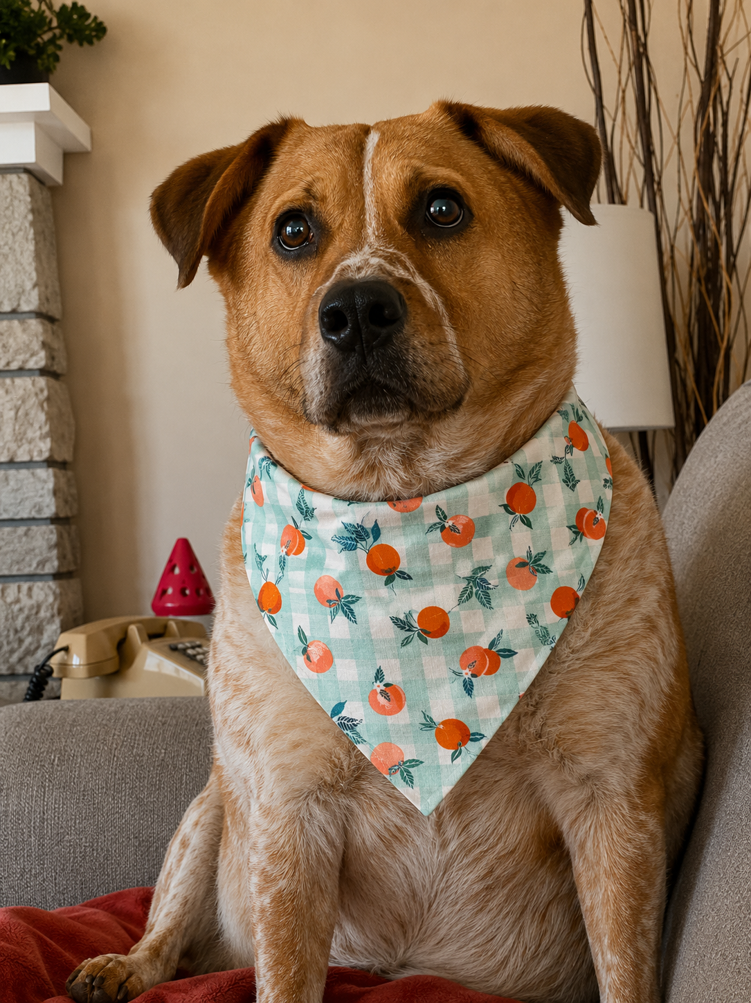 Dog Bandana - Over the Collar - Peaches