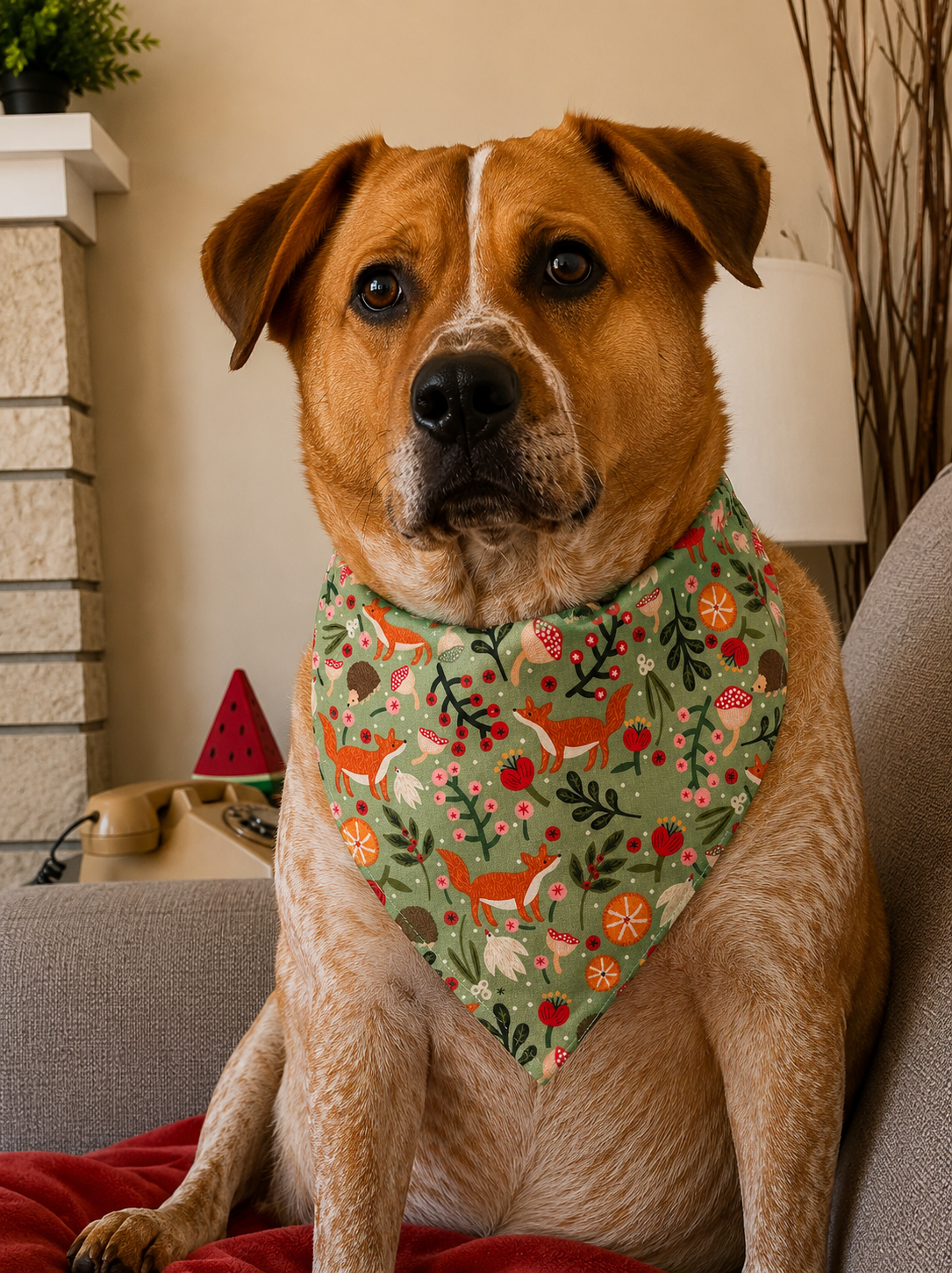 Dog Bandana - Over the Collar - Whimsical Forest