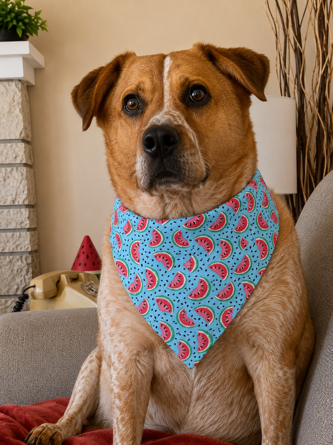 Dog Bandana - Over the Collar - Watermelons