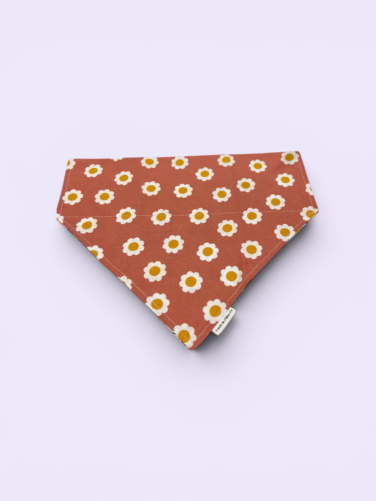 Dog Bandana - Over the Collar - Retro Daisy Flower