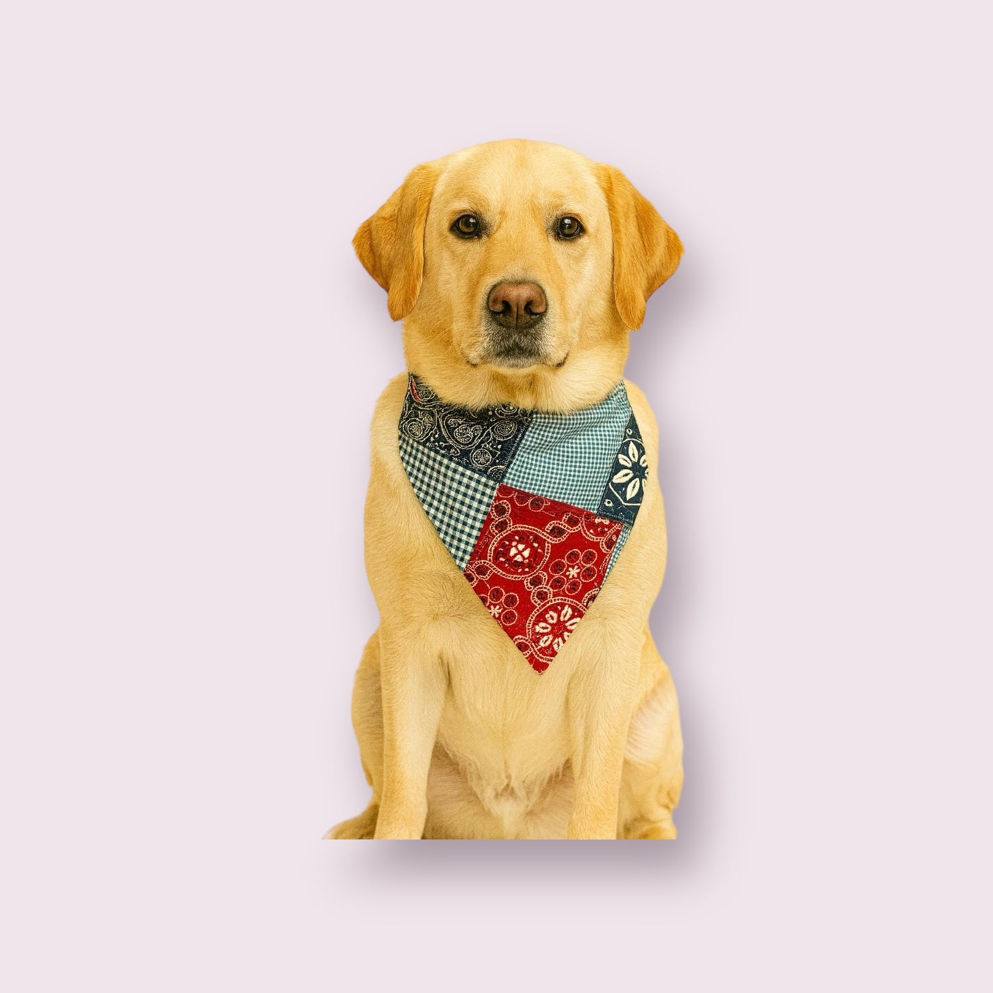 Dog Bandana - Over the Collar - Western Patchwork Print