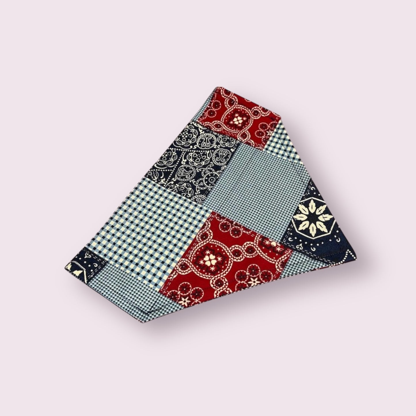 Dog Bandana - Over the Collar - Western Patchwork Print