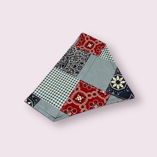 Dog Bandana - Over the Collar - Western Patchwork Print