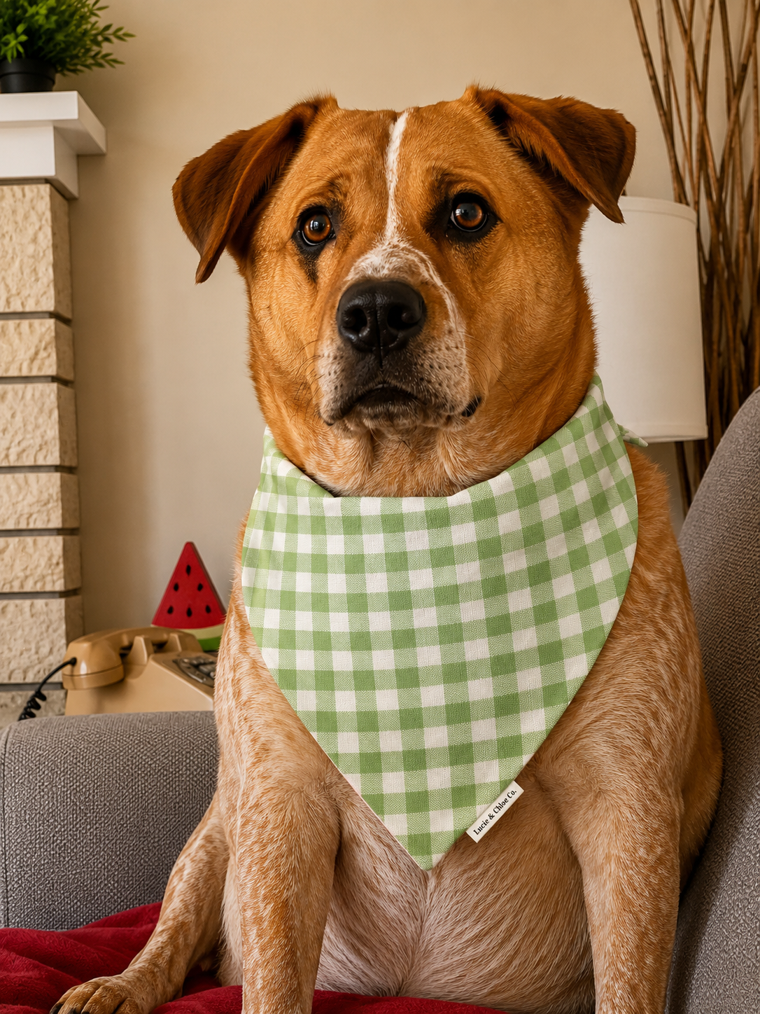 Dog Bandana - Over the Collar - Strawberries