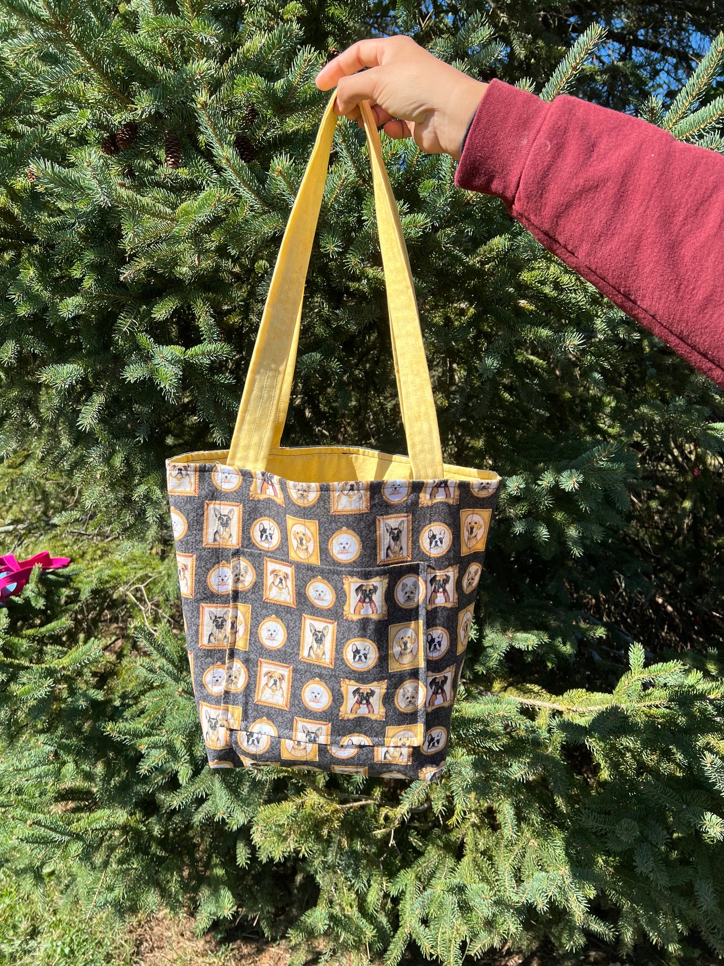 Dog Frames with Bows Tote Bag