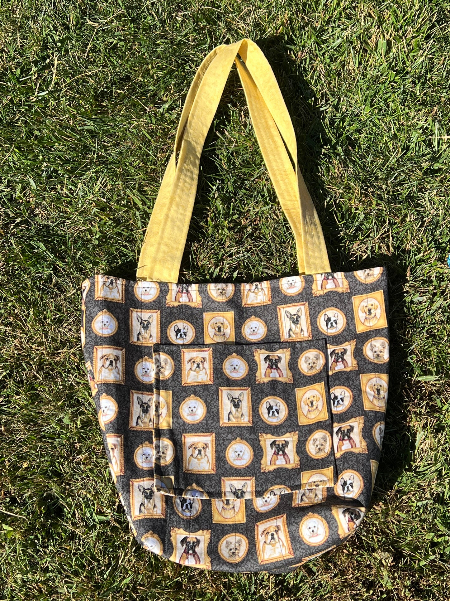 Dog Frames with Bows Tote Bag
