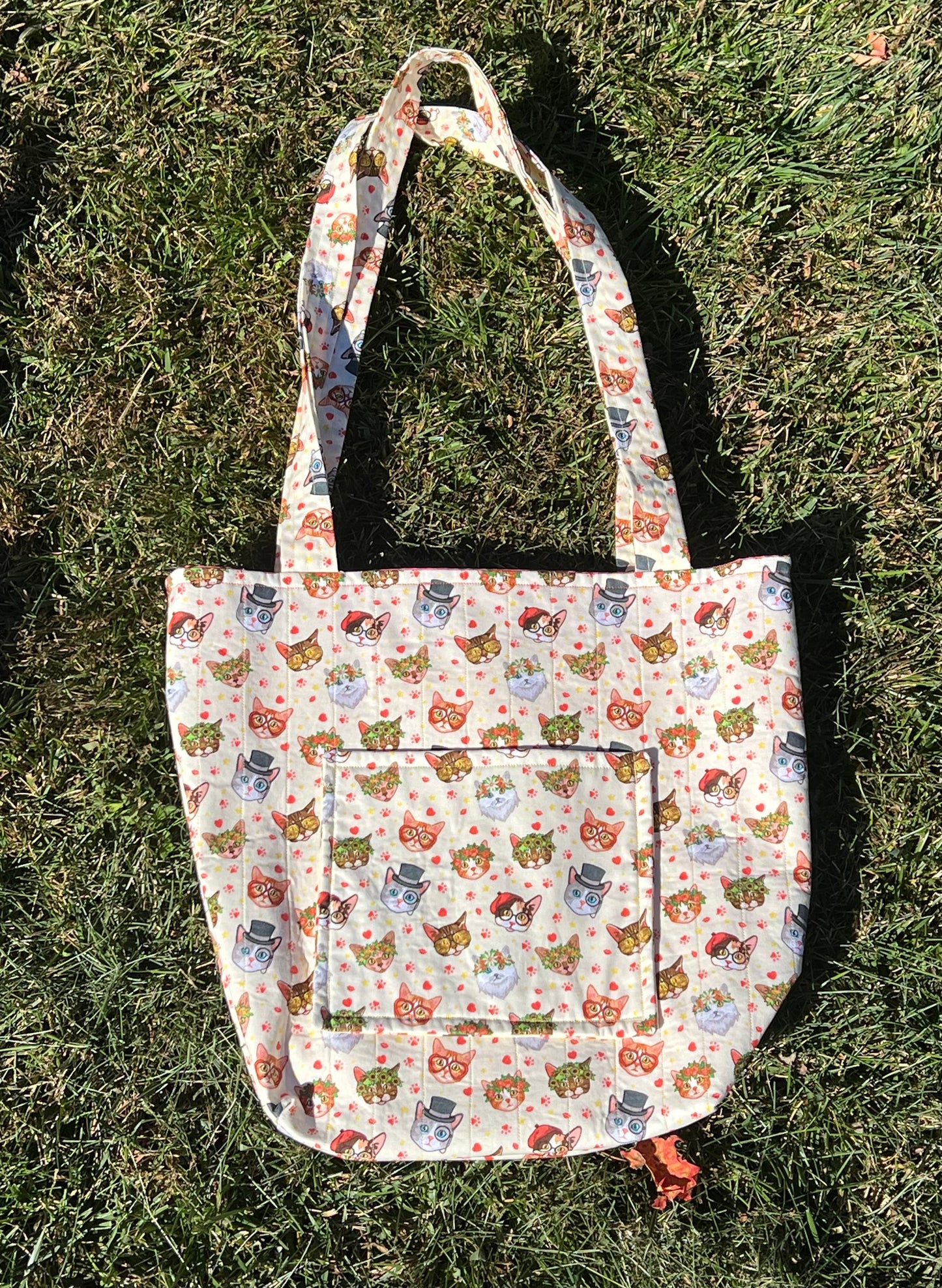 Kitty Paws & Hearts Tote Bag